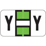 Jeter 0200 Match JAAM Series Alpha Roll Labels - Letter Y - Lime and White