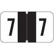 Jeter 0300 Match JANM Series Numeric Roll Labels - Number 7 - Black