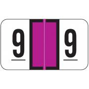 Jeter 0300 Match JANM Series Numeric Roll Labels - Number 9 - Purple