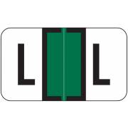 Jeter 2800 Match JEAM Series Alpha Roll Labels - Letter L - Dark Green