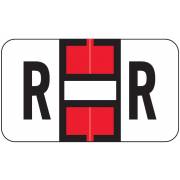 Jeter 2800 Match JEAM Series Alpha Roll Labels - Letter R - Red and White