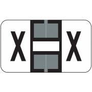 Jeter 2800 Match JEAM Series Alpha Roll Labels - Letter X - Gray and White