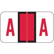 Jeter Tab 5100 Match JRAM Series Alpha Roll Labels - Letter A - Red