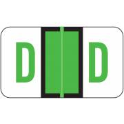 Jeter Tab 5100 Match JRAM Series Alpha Roll Labels - Letter D - Light Green