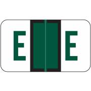 Jeter Tab 5100 Match JRAM Series Alpha Roll Labels - Letter E - Dark Green