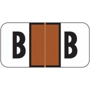 Jeter 2900 Match JSAM Series Alpha Roll Labels - Letter B - Brown