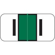 Jeter 2900 Match JSAM Series Alpha Roll Labels - Letter I - Dark Green