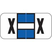 Jeter 2900 Match JSAM Series Alpha Roll Labels - Letter X - Dark Blue and White