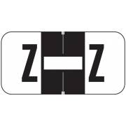 Jeter 2900 Match JSAM Series Alpha Roll Labels - Letter Z - Black and White