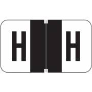 Jeter 5800 Match JT3R Series Alpha Sheet Labels - Letter H - Black