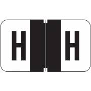 Jeter 5800 Match JT3R Series Alpha Sheet Labels - Letter H - Black