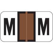 Jeter 5800 Match JT3R Series Alpha Sheet Labels - Letter M - Brown