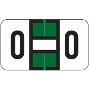 Jeter 5800 Match JT3R Series Alpha Sheet Labels - Letter O - Dark Green and White