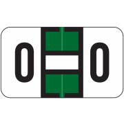Jeter 5800 Match JT3R Series Alpha Sheet Labels - Letter O - Dark Green and White