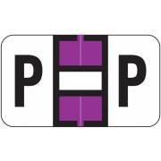 Jeter 5800 Match JT3R Series Alpha Sheet Labels - Letter P - Purple and White