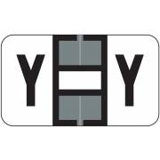 Jeter 5800 Match JT3R Series Alpha Sheet Labels - Letter Y - Gray and White