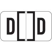 Jeter 7200 Match JTAM Series Alpha Roll Labels - Letter D - White