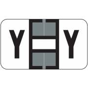 Jeter 7200 Match JTAM Series Alpha Roll Labels - Letter Y - Gray and White