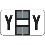 Jeter 7200 Match JTAM Series Alpha Roll Labels - Letter Y - Gray and White