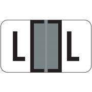 Jeter 7100 Match JTPK Series Alpha Sheet Labels - Letter L - Gray