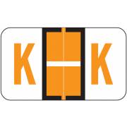 Jeter 5190 Match JXAM Series Alpha Roll Labels - Letter K - Light Orange