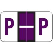 Jeter 5190 Match JXAM Series Alpha Roll Labels - Letter P - Purple