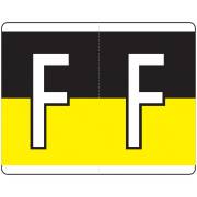 Kardex PSF-139 Match KXAM Series Alpha Roll Labels - Letter F - Black and Yellow