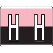 Kardex PSF-139 Match KXAM Series Alpha Roll Labels - Letter H -  Pink and Black