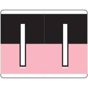 Kardex PSF-139 Match KXAM Series Alpha Roll Labels - Letter I - Black and Pink