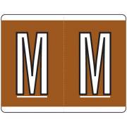 Kardex PSF-139 Match KXAM Series Alpha Roll Labels - Letter M - Brown