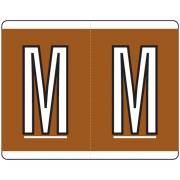 Kardex PSF-139 Match KXAM Series Alpha Roll Labels - Letter M - Brown