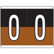 Kardex PSF-139 Match KXAM Series Alpha Roll Labels - Letter O - Black and Brown