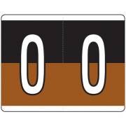 Kardex PSF-139 Match KXAM Series Alpha Roll Labels - Letter O - Black and Brown