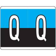 Kardex PSF-139 Match KXAM Series Alpha Roll Labels - Letter Q - Blue and Black