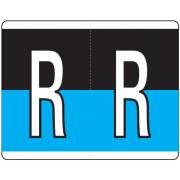 Kardex PSF-139 Match KXAM Series Alpha Roll Labels - Letter R - Black and Blue