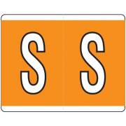 Kardex PSF-139 Match KXAM Series Alpha Roll Labels - Letter S - Orange