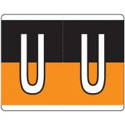 Kardex PSF-139 Match KXAM Series Alpha Roll Labels - Letter U - Black and Orange