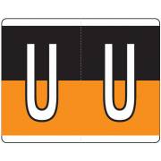 Kardex PSF-139 Match KXAM Series Alpha Roll Labels - Letter U - Black and Orange