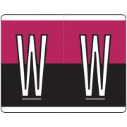 Kardex PSF-139 Match KXAM Series Alpha Roll Labels - Letter W - Purple and Black