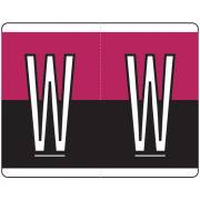 Kardex PSF-139 Match KXAM Series Alpha Roll Labels - Letter W - Purple and Black