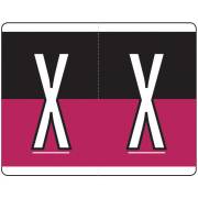 Kardex PSF-139 Match KXAM Series Alpha Roll Labels - Letter X - Black and Purple