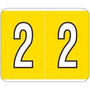 Kardex PSF-138 Match KXNM Series Numeric Roll Labels - Number 2 - Yellow