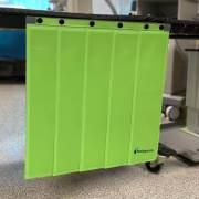 Radiation Shielding Pleated Table Shield - Green