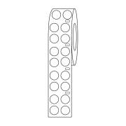 Cryo Direct Thermal Label Roll for 1.5 mL Tubes - 9.5 mm Dots, White (4000 Labels per Roll)