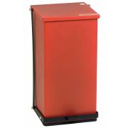 Baked Epoxy Steel Step-On Can - Red - 48 Qt