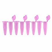 PureAmp™ 0.2mL PCR 8-Tube Strips with Attached Individual Flat Caps, Purple (Pack of 120)