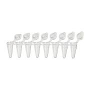 DiamondLink™ 0.1 mL 8-Strip Low Profile PCR Tube with Individually Attached Flat Cap - Clear (Box of 120)