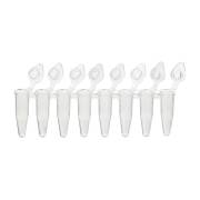 DiamondLink™ 0.2 mL 8-Strip PCR Tube with Individually Attached Flat Cap - Clear (Box of 120)