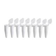 DiamondLink™ 0.2 mL 8-Strip PCR Tube with Individually Attached Flat Cap - White (Box of 120)