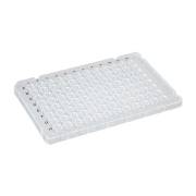 0.1 mL 96-Well Low Profile PCR Plate, Half Skirt - Ridged Rim, Clear (Box of 10)